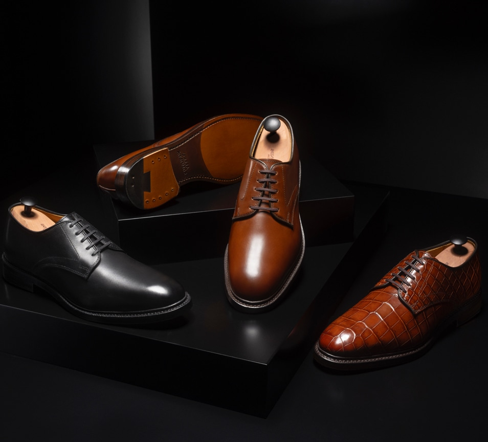 maxwell derby in multiple colors and leathers
