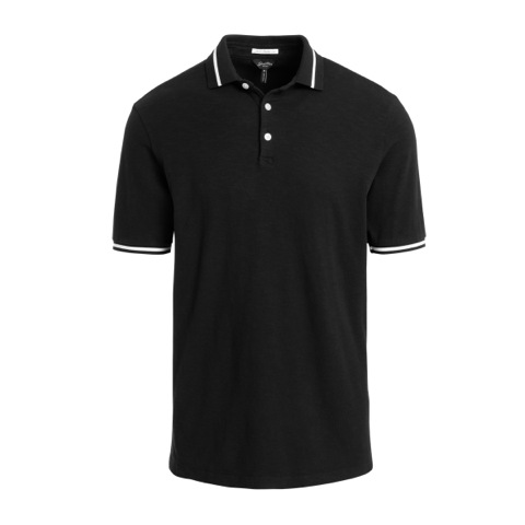 black polo shirt