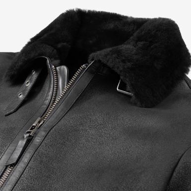 shearling bomber jacket
