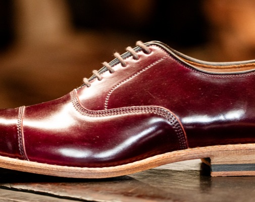 cordovan leather dress shoe