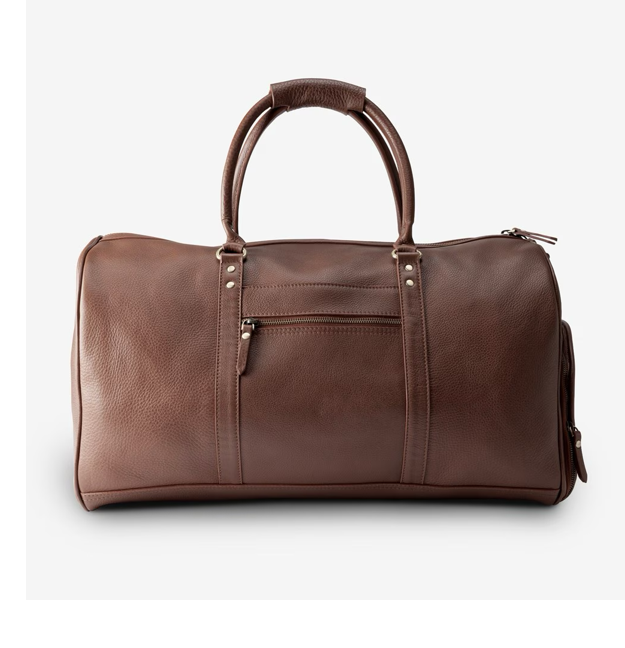 leather weekender