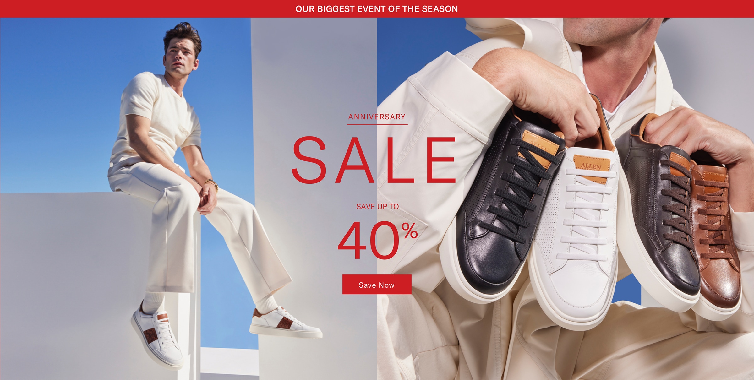 Allen Edmonds Sneakers in multiple colors - our biggest event of the season