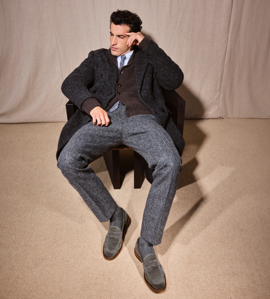 Randolph Verse Penny Loafer on model