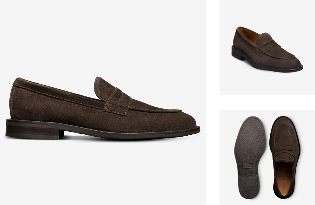 men’s brown loafer. 