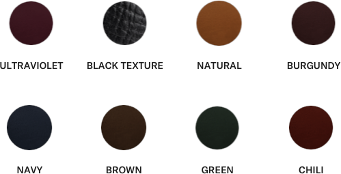 Cordovan leather swatches in assorted colors