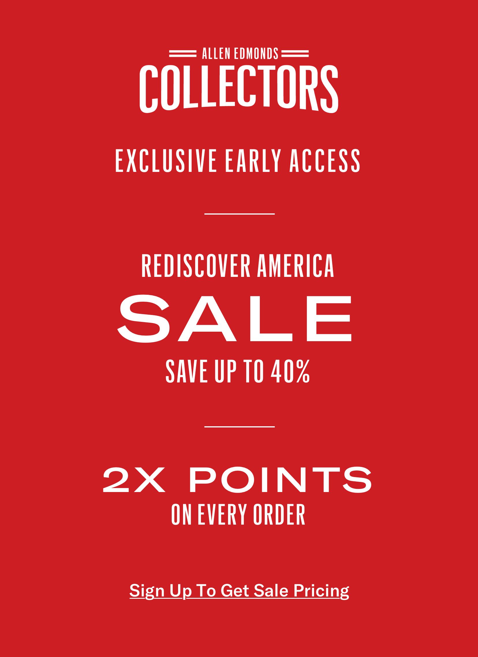 Sign up to get up to 40% off sale pricing