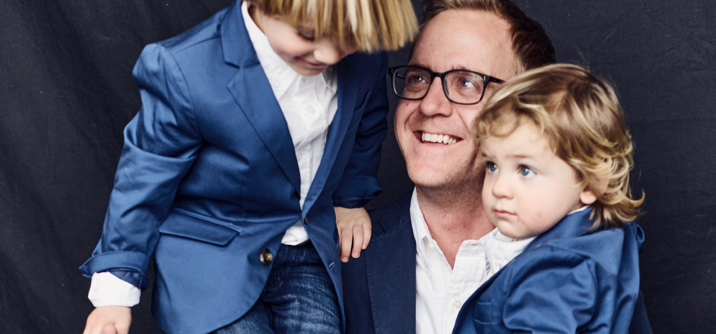 A father with his young sons