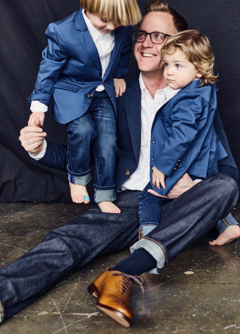 A father with his young sons