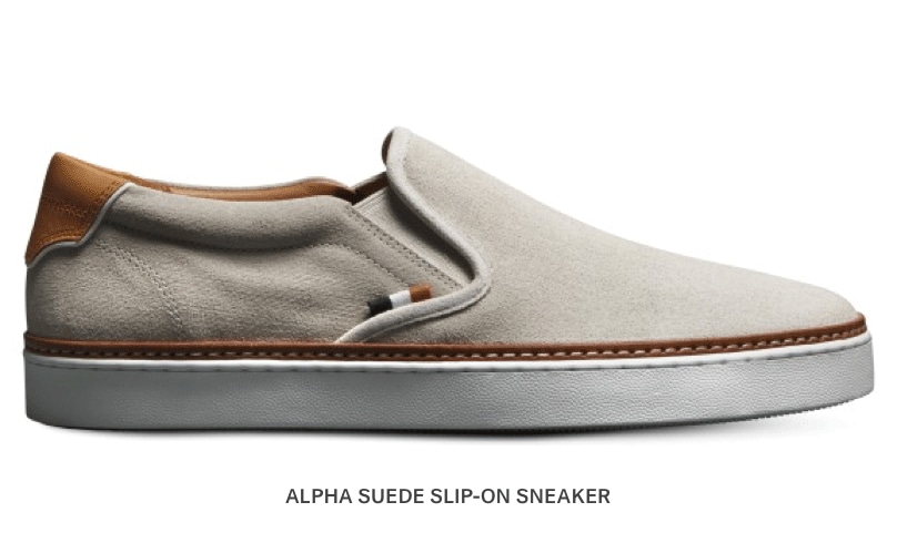 Alpha suede slip on sneaker