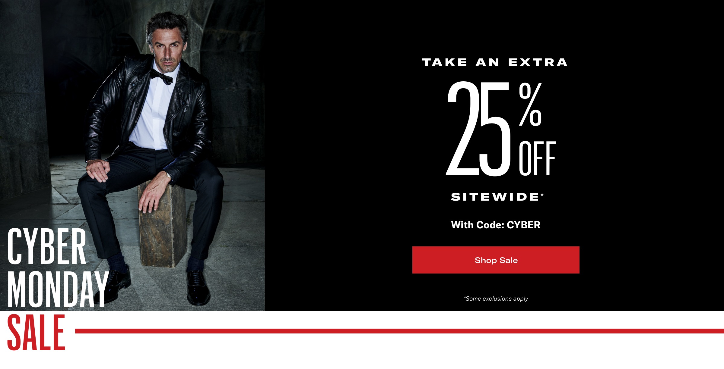Extra 25% off Sitewide with code CYBER