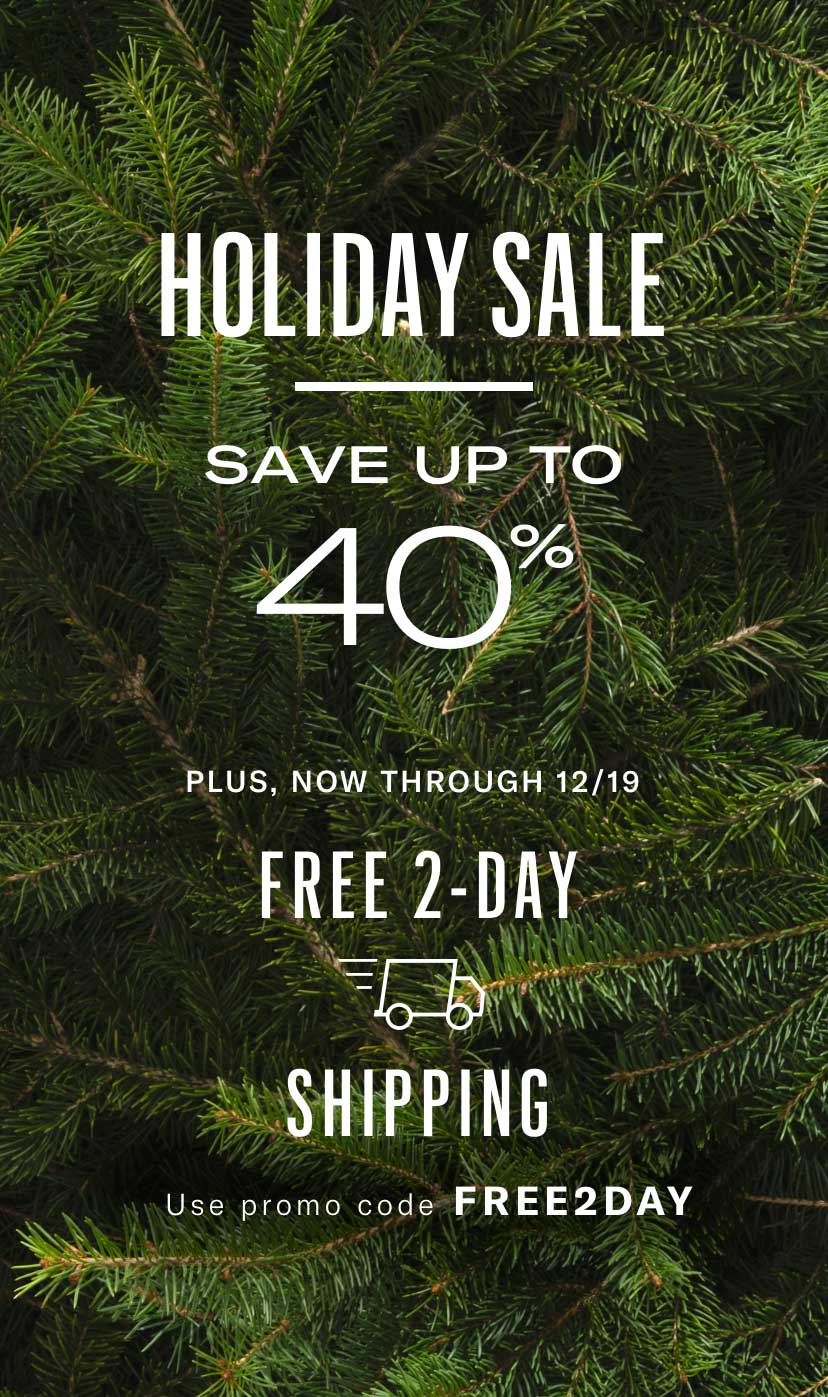 Holiday Sale | Save up to 40% plus free 2day shipping | Use Code: FREE2DAY