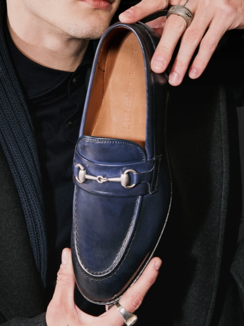 blue randolph bit loafer