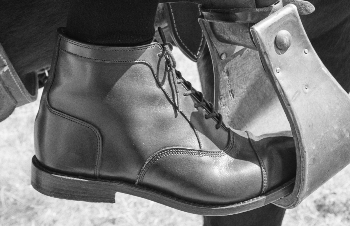 allen edmonds boot in a stirrup