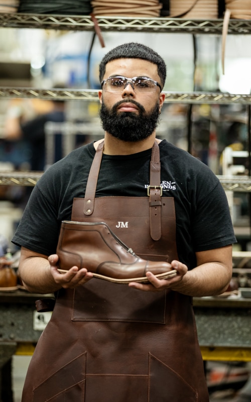 Craftsman in the ALlen Edmonds factory