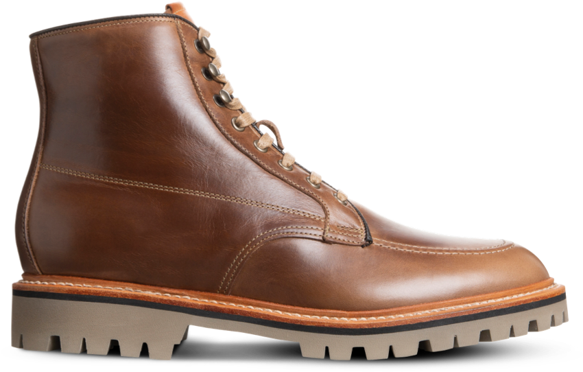 Brown Weatherproof Laceup Boot with Lug Sole by Allen Edmonds