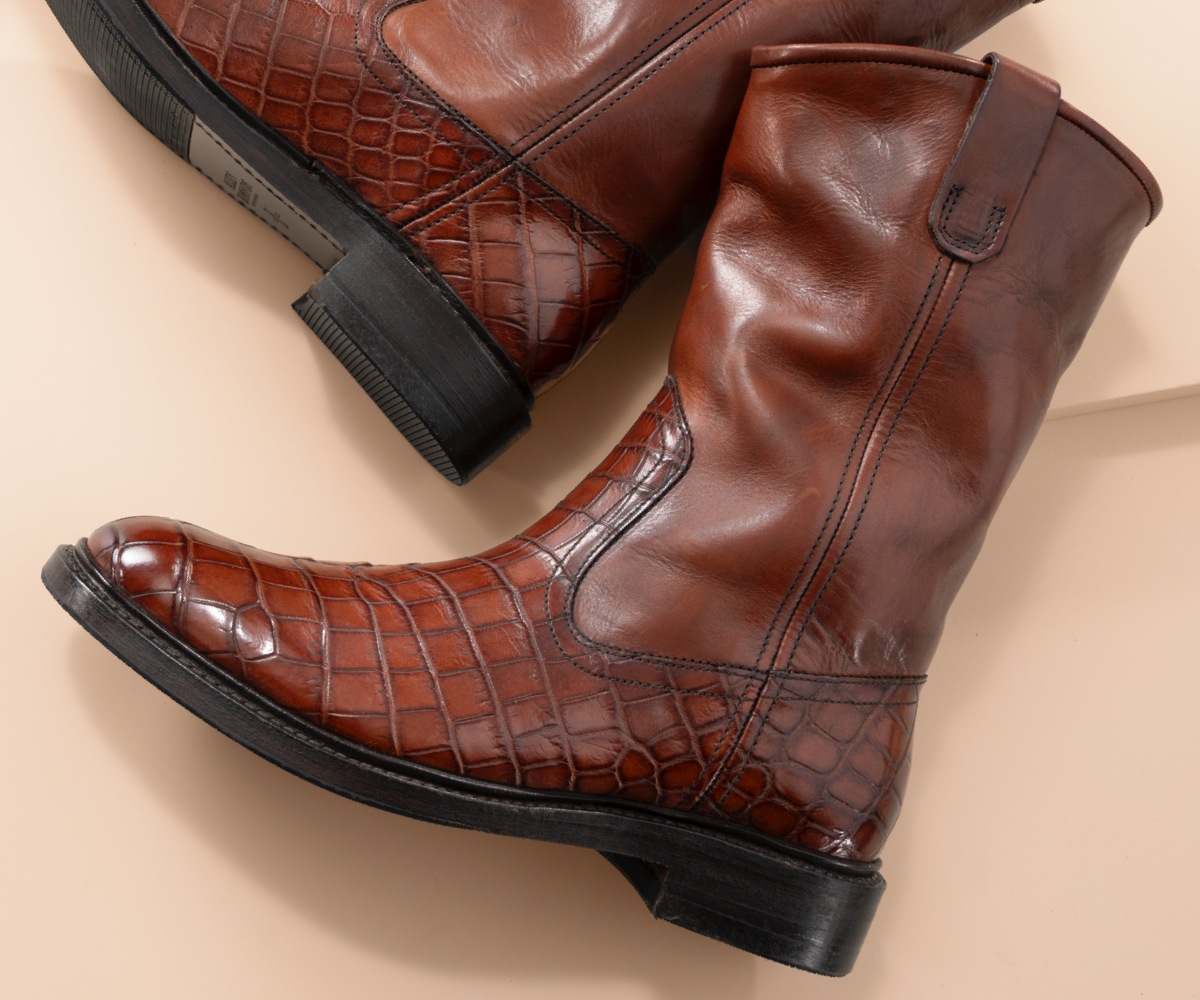 Genuine crocodile boots best sale