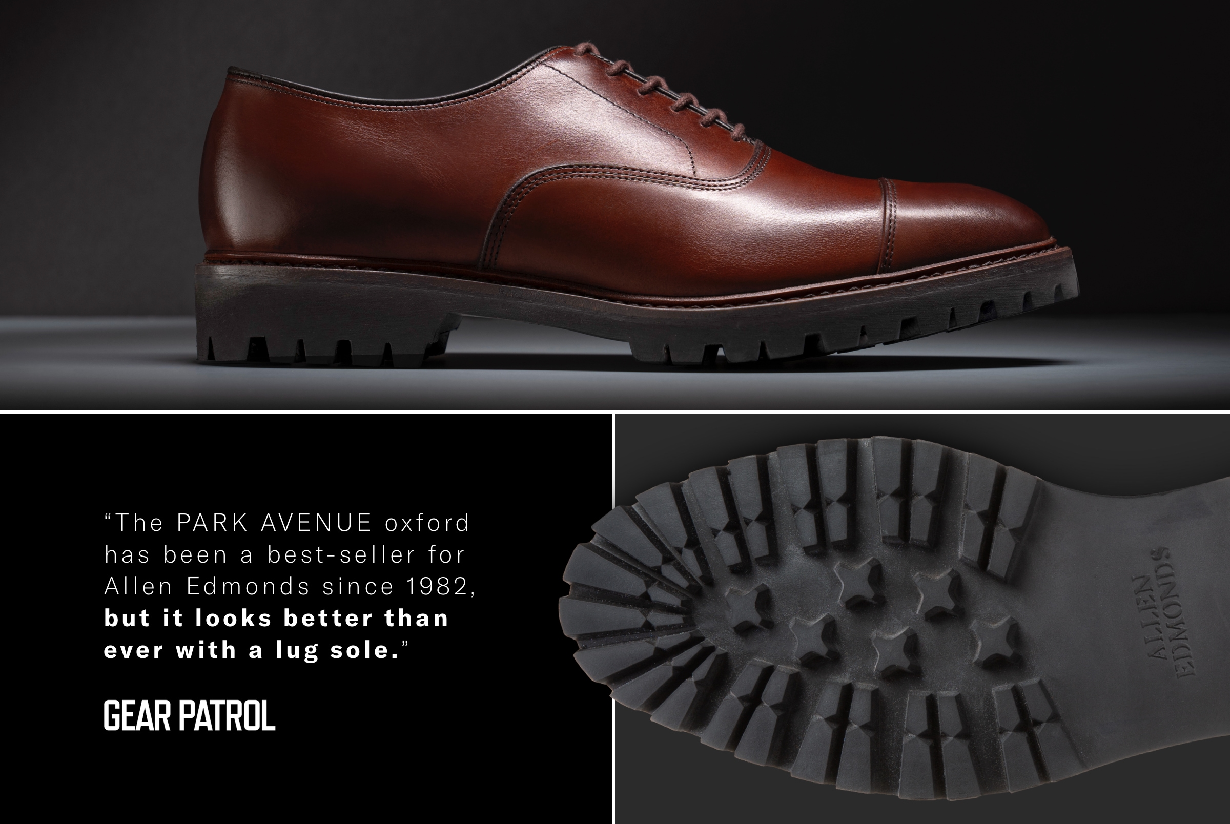 The Park Avenue oxford has been a best-seller for Allen Edmonds since 1982, but it looks better than ever with a lug sole. - GEAR PATROL