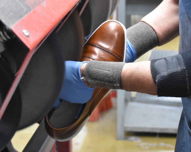 Uppers expertly burnished