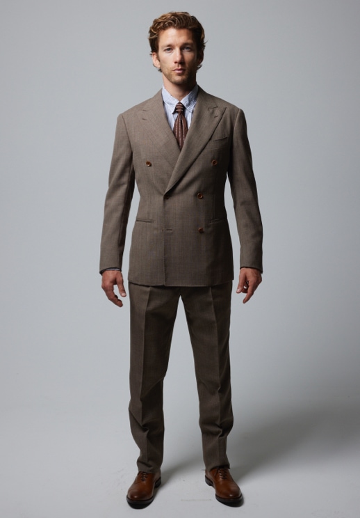 Mens formal business outfit, brown park avenue dress oxford
