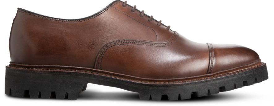 mens brown dress shoe with lug sole