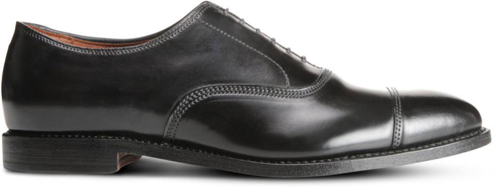 black leather dress casual shoe