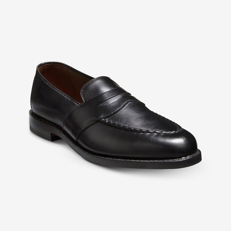 Allen Edmonds Randolph Penny Loafer in Black Leather, size 10.5 E