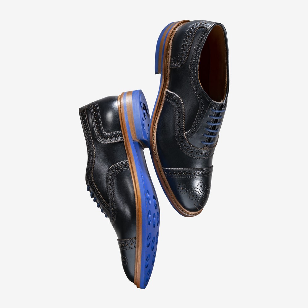 Strandmok Cap toe Oxford with Dainite Rubber Sole Men s Casual Allen Edmonds