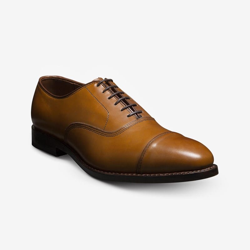 Allen Edmonds Park Avenue Cap-toe Oxford Dress Shoe in Walnut Brown Leather, size 9.5 4A