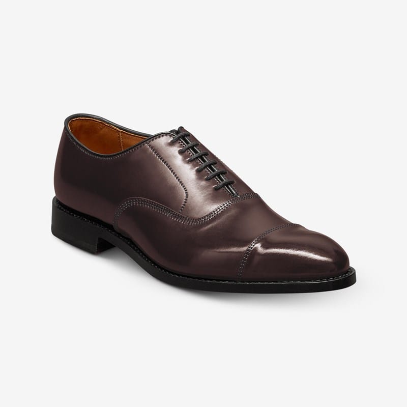 Allen Edmonds Park Avenue Shell Cordovan Cap-toe Oxford Dress Shoe in Burgundy Cordovan Leather, size 12.0 2A