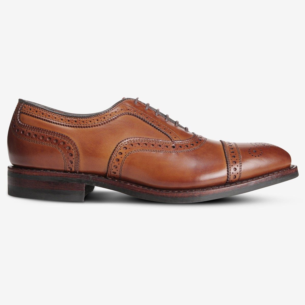 Allen Edmonds シャウタル Schautal スウェード US8D Strand Cap-toe Oxford Dress Shoe with Combination Tap Sole | Men's