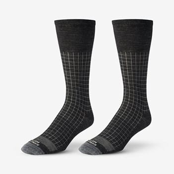 Allen Edmonds Window Merino Wool Dress Socks in Charcoal Grey, size Medium