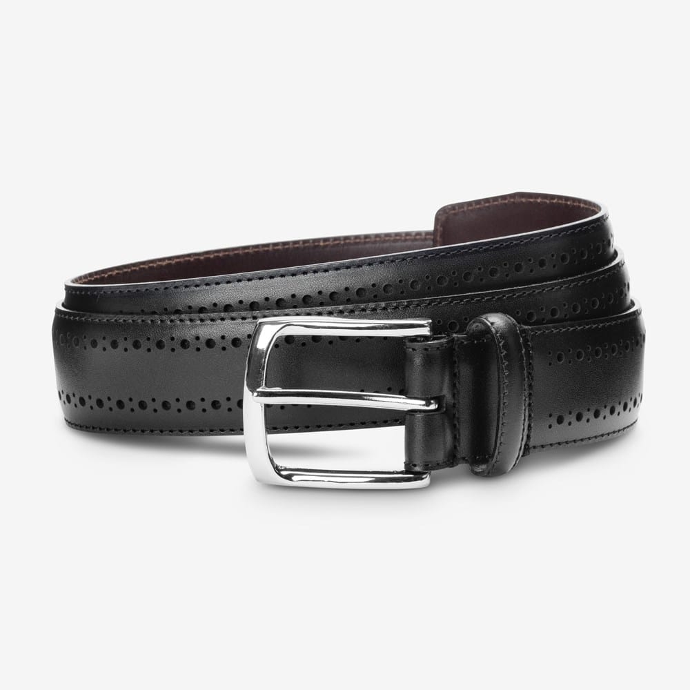 Allen Edmonds Men's Leather Manistee Dress Belt (Black, 38)
