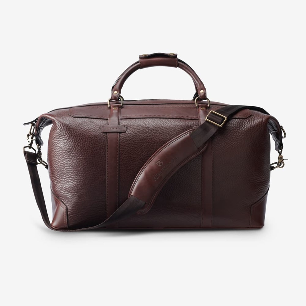 Duffel Bag in Rich, Brown Cedar Leather, Duffel Bags