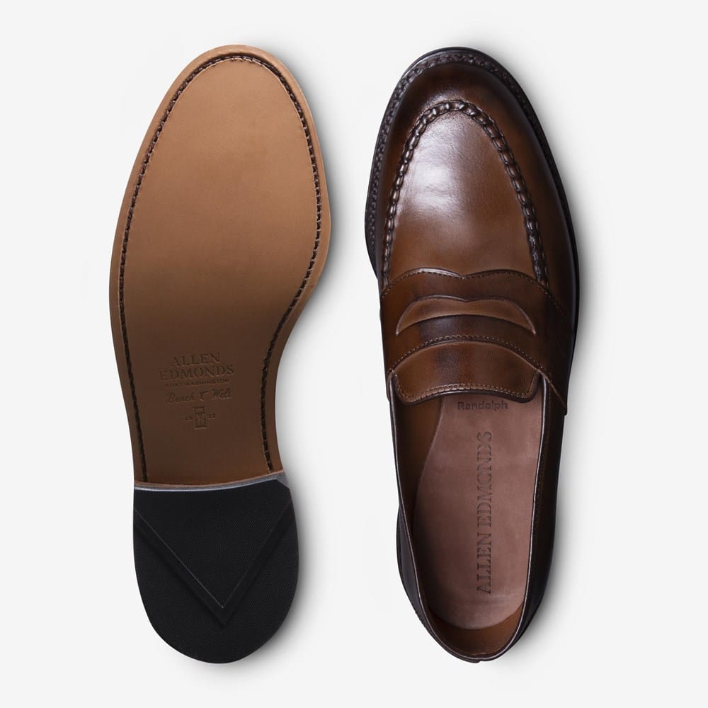 mens brown leather dress loafers Men's Apron-Toe Penny — Elsley US 8.5 / Black to everyday loafer. Louis Mens Brown Dress Leather