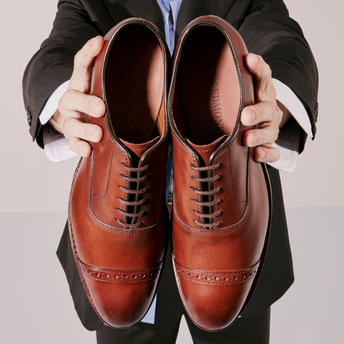 ドレスシューズ・革靴・ビジネスシューズ Allen Edmonds Fifth Avenue Cap-Toe Oxford Coffee Brown Fifth Avenue Cap-toe Oxford Dress Shoe with Dainite Sole