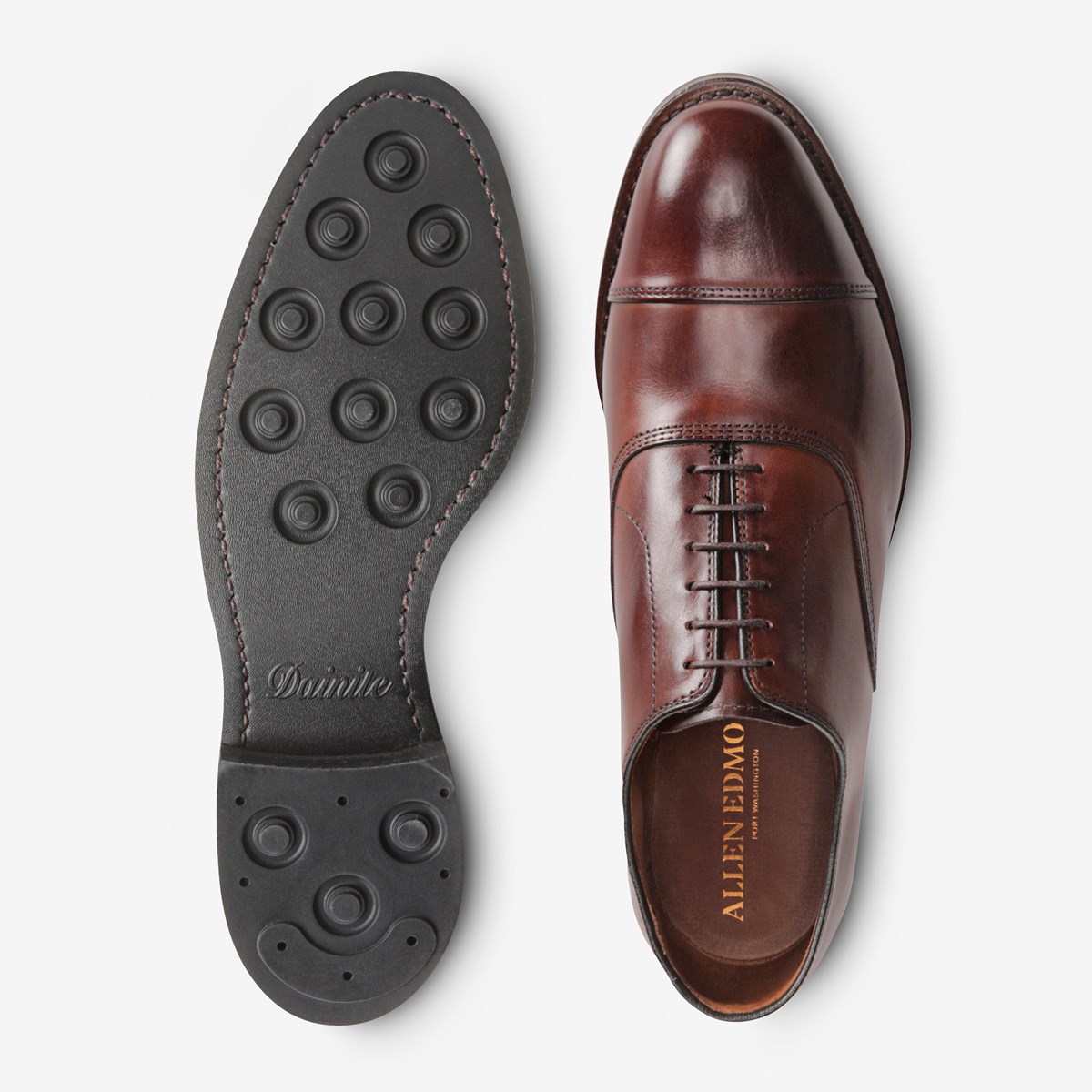 allen edmonds mcallister wingtip oxford with dainite rubber sole
