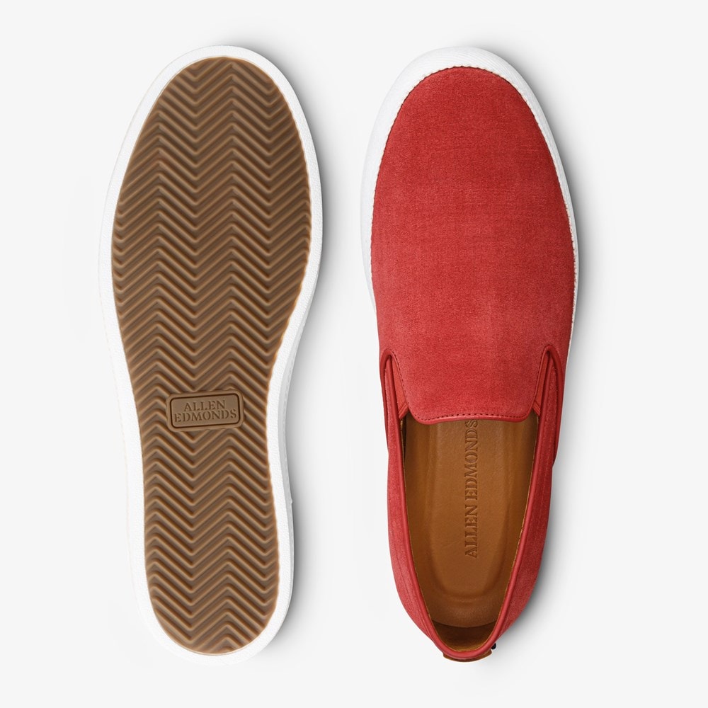 Premium Suede Leather Loafer With Red Sole Handmade Slip-on 