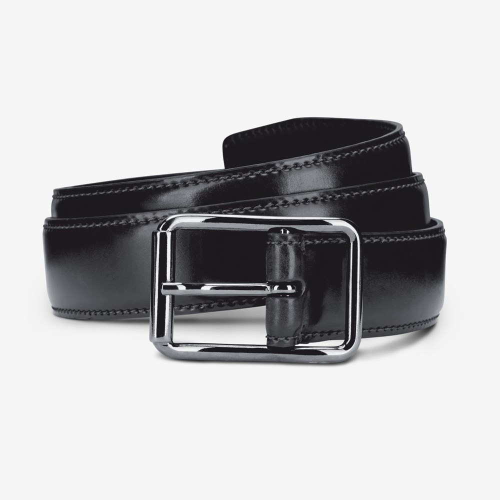 mens black dress belt