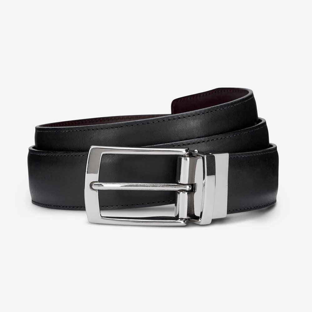 mens black dress belt