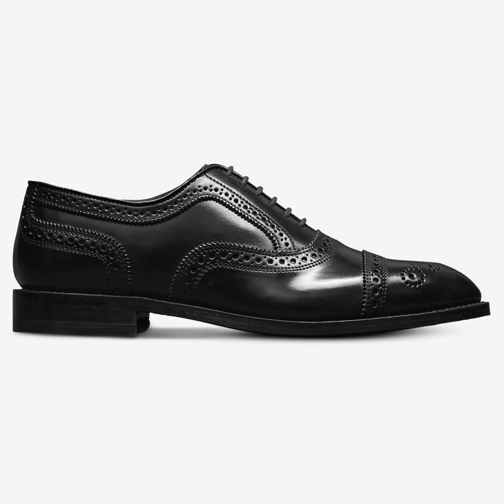 靴 Allen Edmonds 6115 Strand Medallion cap Allen Edmonds Strand Leather Cap-toe Oxford Dress Shoe Black