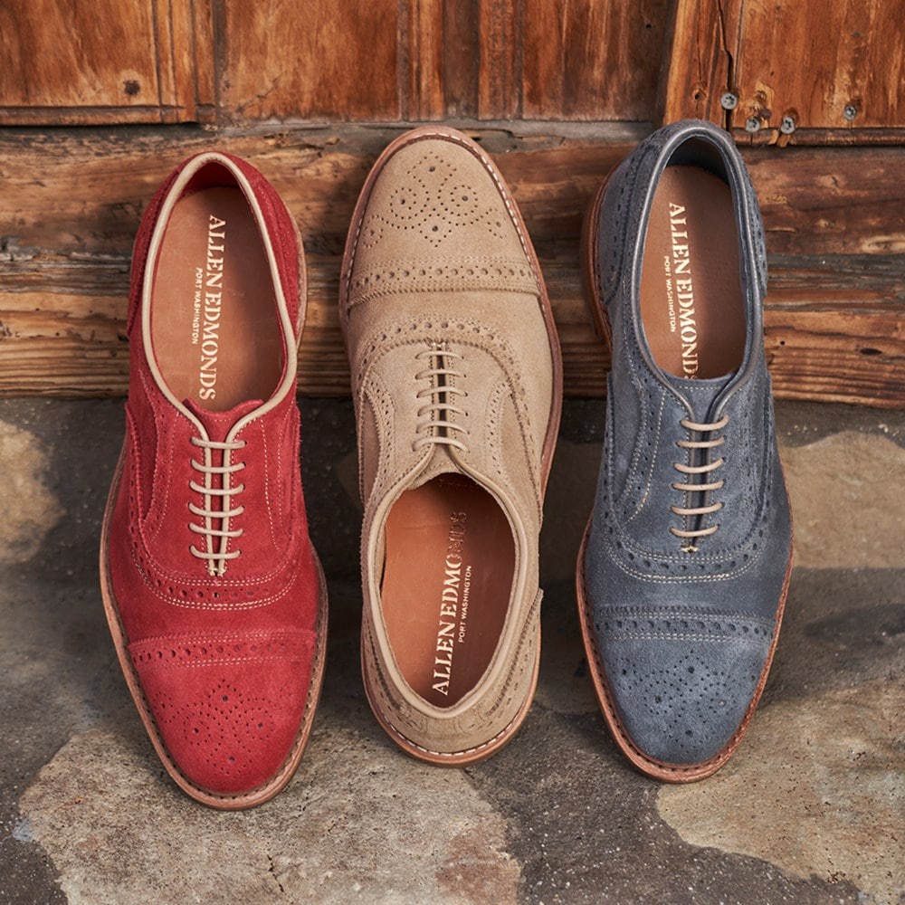 米大統領 愛用Brand☆ Allen Edmonds STRANDMOK レザーシューズ Strandmok Cap-toe Oxford with Dainite Rubber Sole | Men's