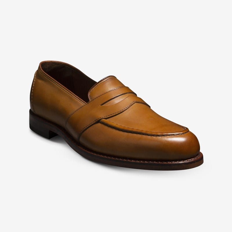 Allen Edmonds Randolph Penny Loafer in Walnut Brown Leather, size 11.5 2E