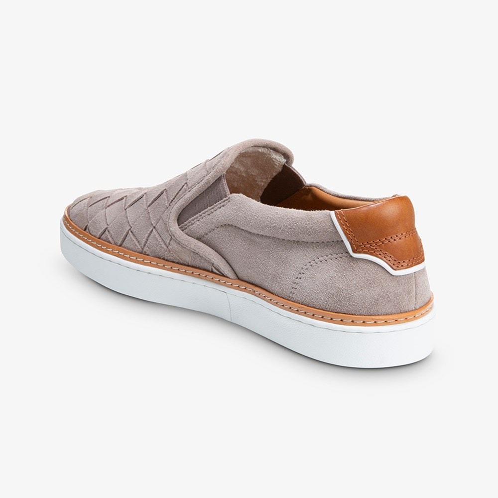 Woven leather hotsell slip on sneakers