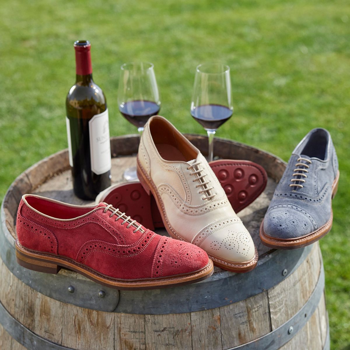Strandmok Suede Cap-toe Oxford with 