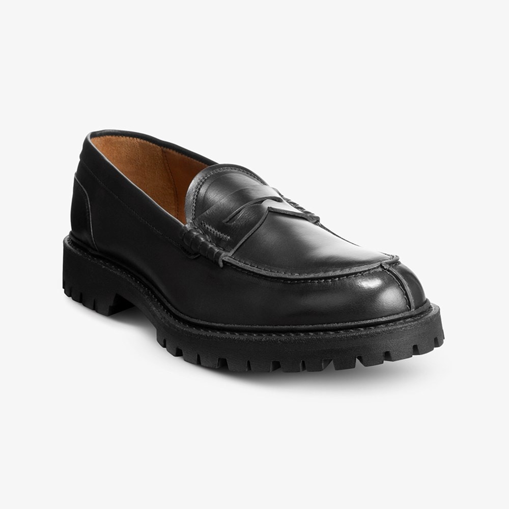 Men's Lincoln Penny Loafer In Black Leather - Thursday