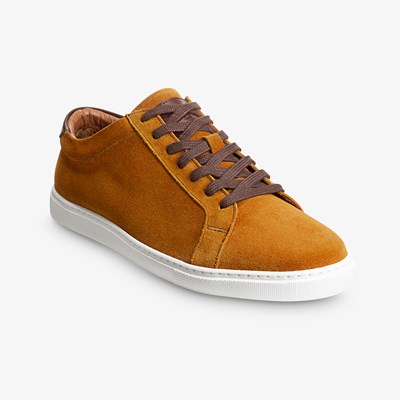 Alpha Suede Lace-Up Sneaker Crimson Red | Men's Sneakers | Allen Edmonds