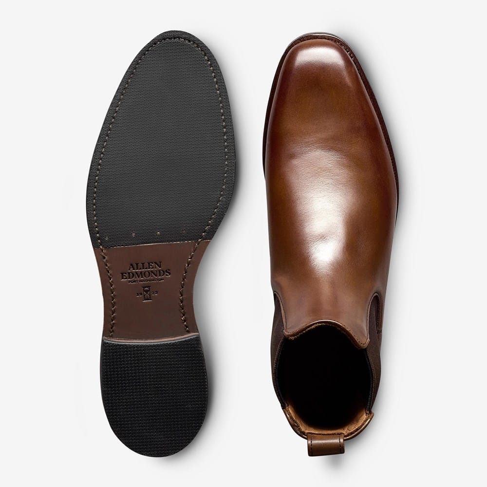 Allen Edmonds Liverpool Dark Brown Suede Chukka Chelsea Boots Allen Edmonds Liverpool Chelsea Dress Boot Walnut Polo Brown  main image 3