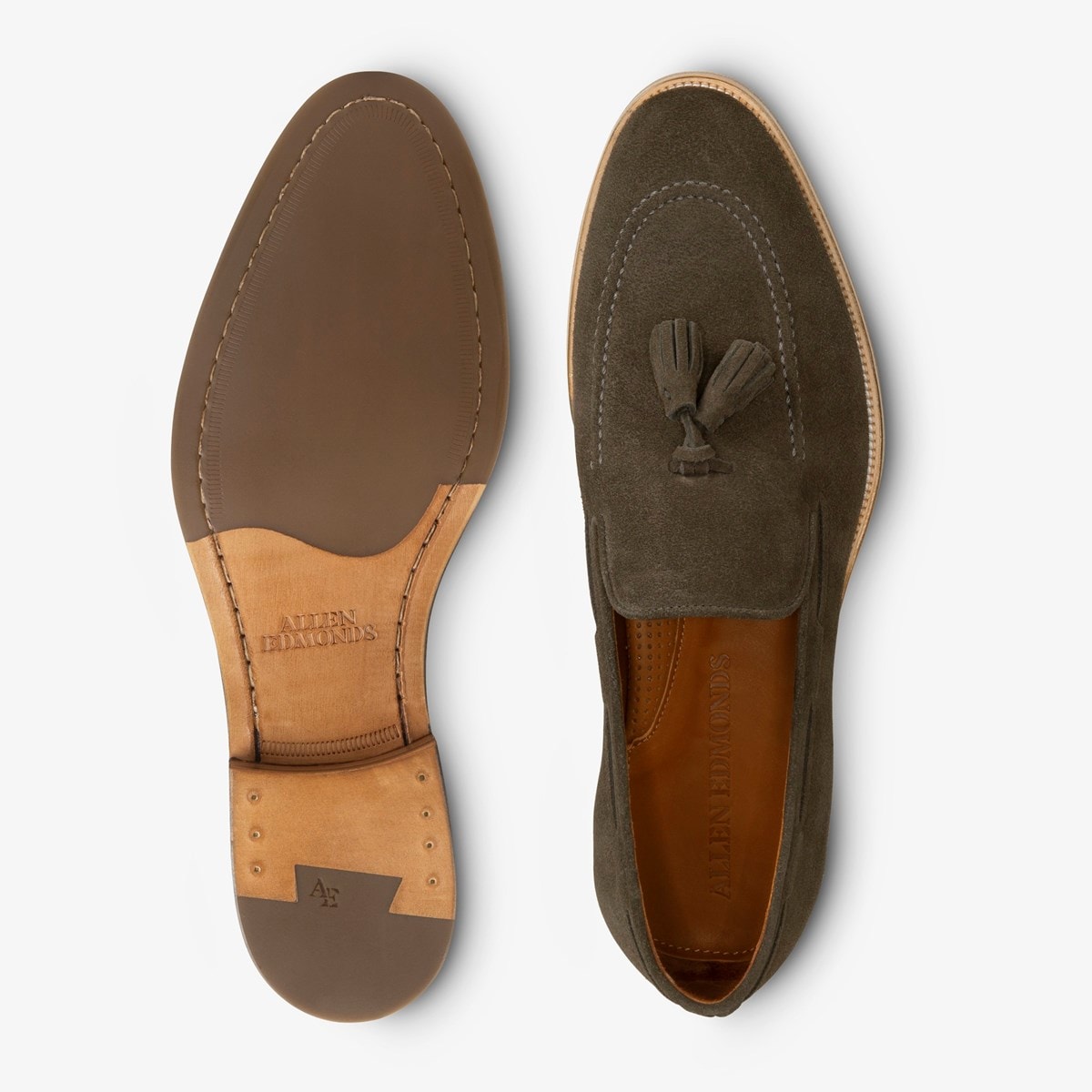 Allen edmonds suede tassel loafer 2025