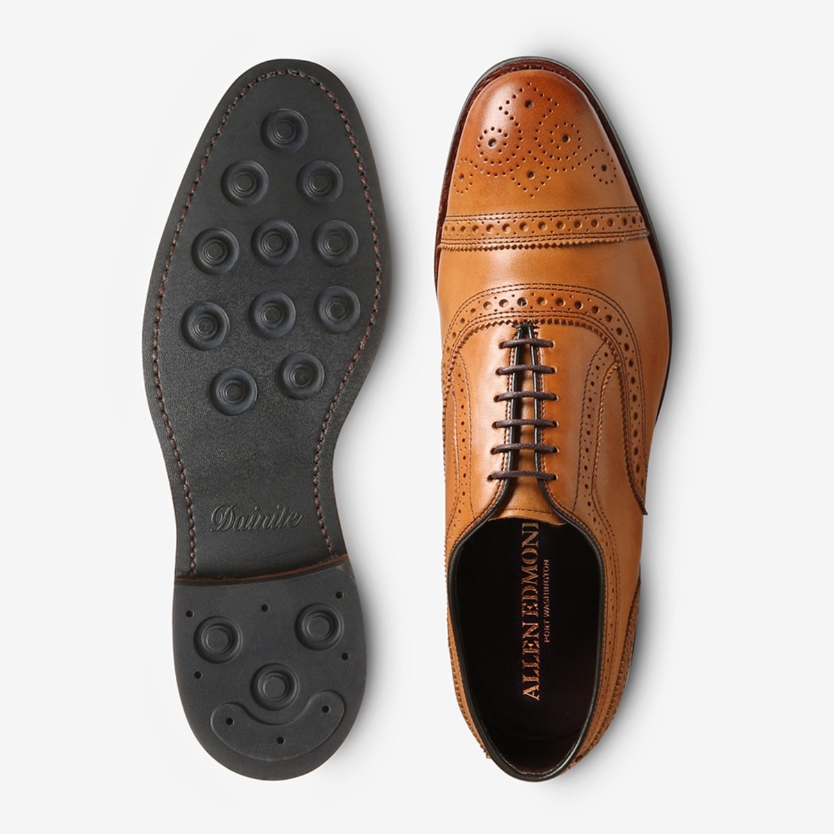 allen edmonds mcallister wingtip oxford with dainite rubber sole