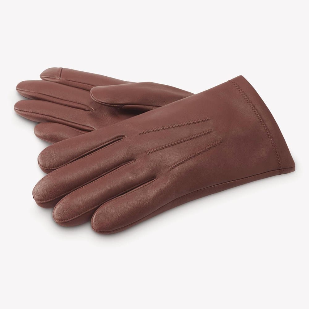 chinese dress ladies Fratelli Orsini Everyday Men's Italian Lambskin Cashmere Lined Winter Leather Gloves, Size: One size, Brown